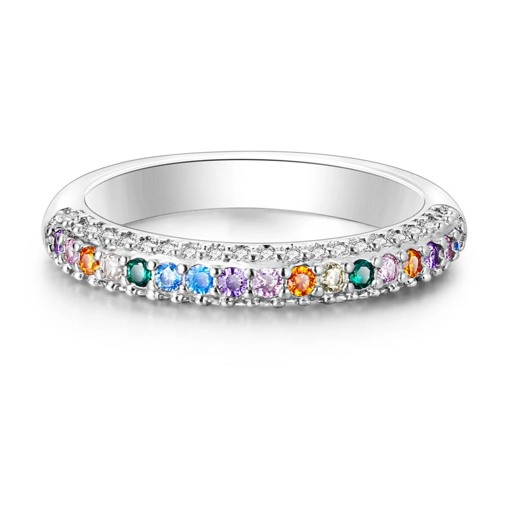 Silver-Plated Daisy Ring - Luxury Stackable Fine Jewelry for Any Occasion