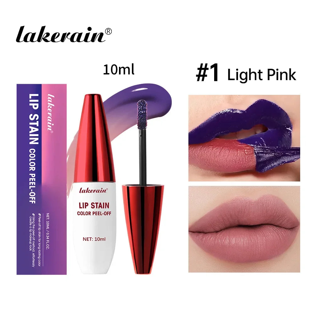 Peel Off Rose Pink Lip Gloss - Matte Contour Tattoo Lip Stain Waterproof & Transfer Resistant Natural Tint - Allurra Store