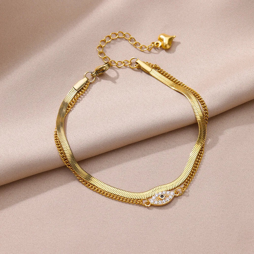 Gold Anklet for Women - Summer Beach Accessories Stainless Steel Imitation Pearl Chain Leg Bracelets Bodychain Gifts