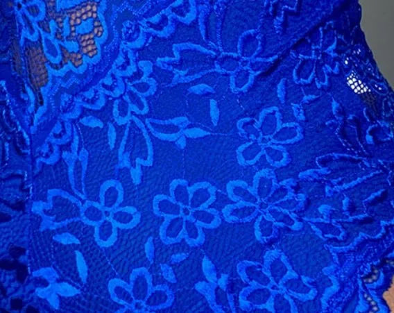 Toucheart Contrast Lace Nightgown Deep V Backless Bow Slip Dress - Sexy See-Through Slit Lace Pajama 2-Piece Set with Thong