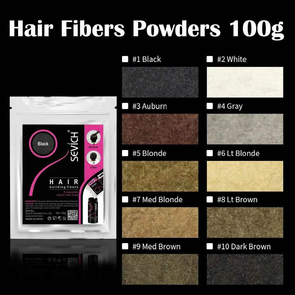 Hair Building Fiber 100g for Effective Hair Loss Concealment and Instant Volume