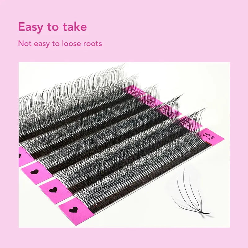 DIYDAY 5D W Shape Eyelash Extensions - Natural Soft Easy Fan Lashes in Different Lengths