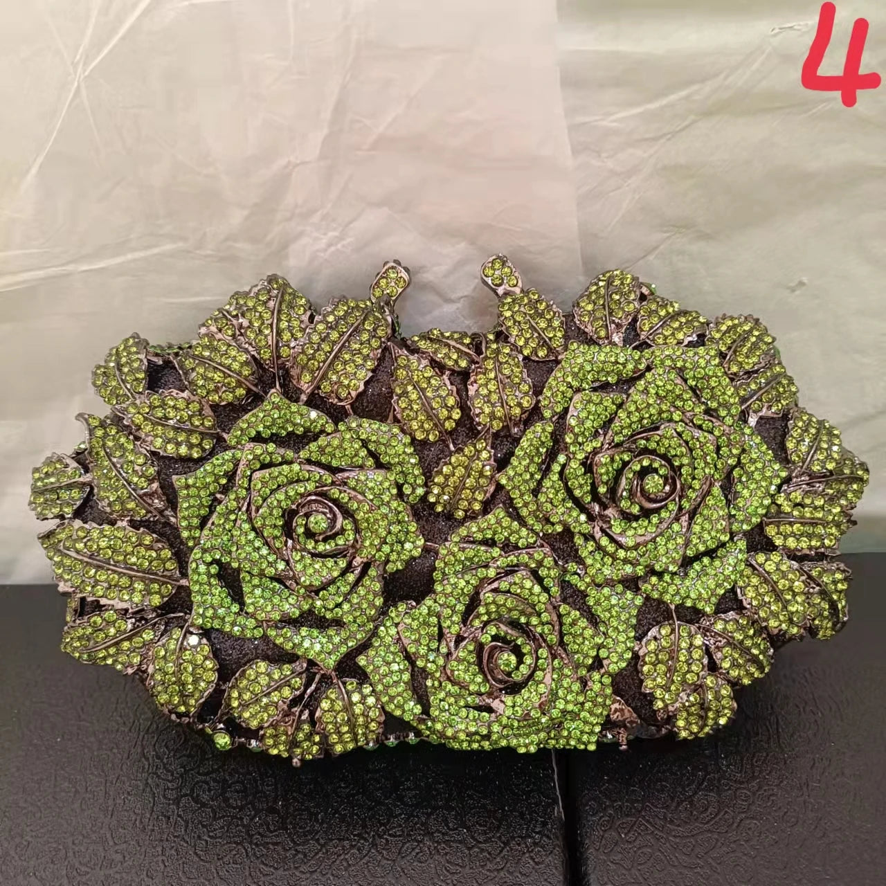 Golden Silver Crystal Clutch Bag for Women - Elegant Bridal Handbag for Wedding, Party & Cocktail Events