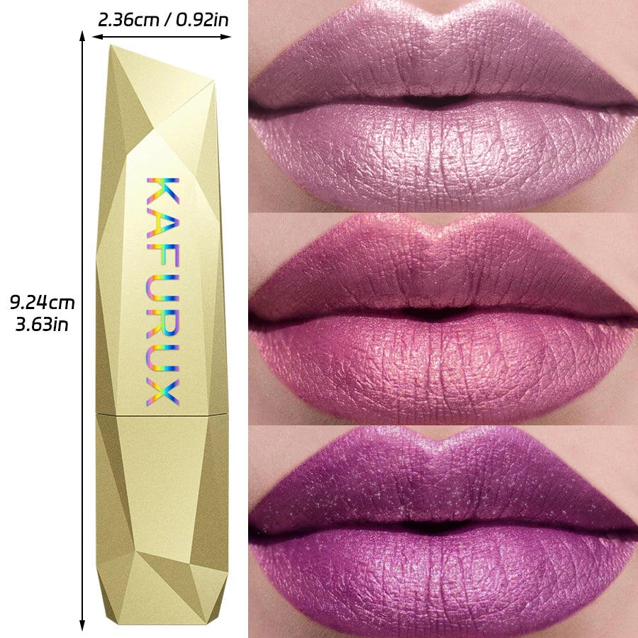21 Colors Metallic Lip Tint - Bold & Intense Glitter Shiny Pearlescent Lipstick, Long Lasting Senior Matte Lip Makeup Gifts