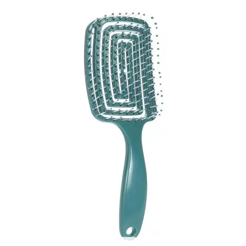 Elastic Massage Comb - 1Pcs Hollow Out Hair Brush for Scalp Massage, Detangling, and Fast Blow Drying Tool