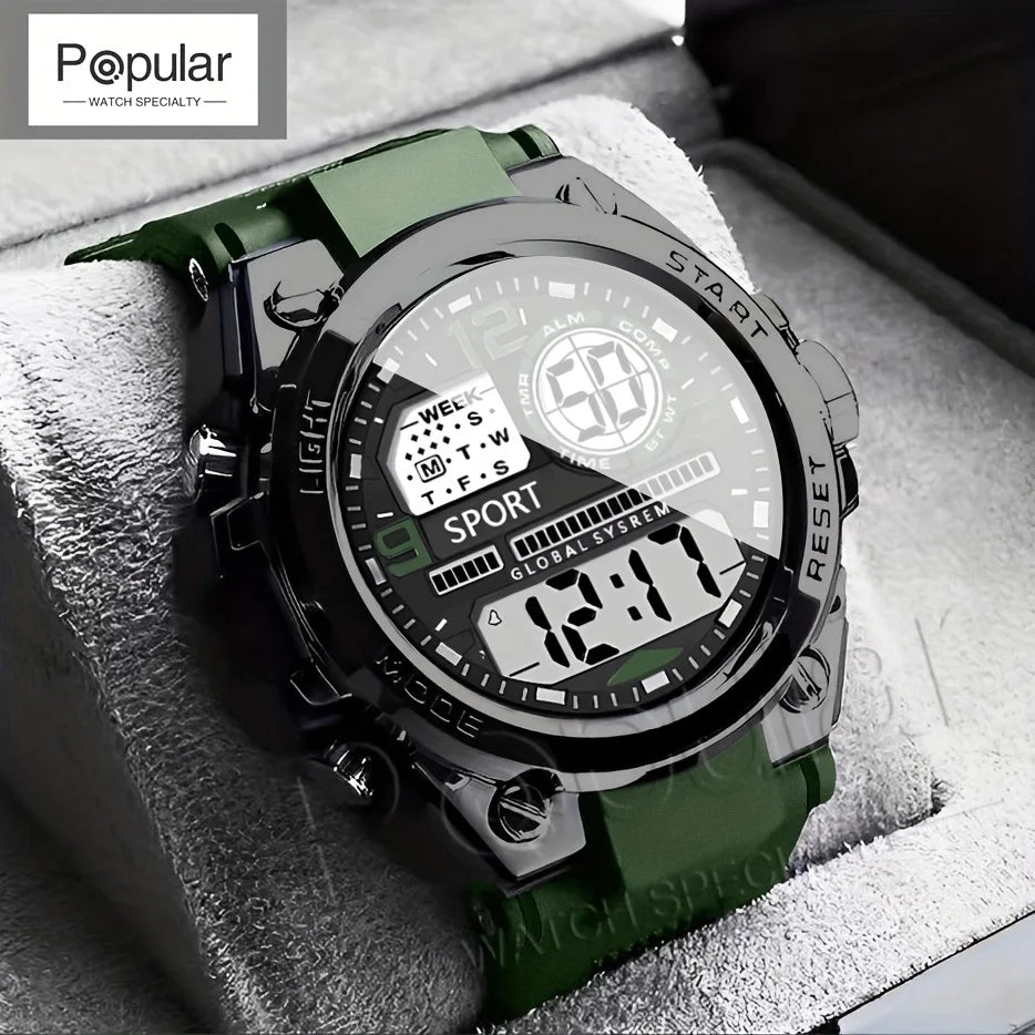 Outdoor Sports Digital Watch for Men and Women - Big Dial LED Alarm Digital Watch 1237 - Allurra Store