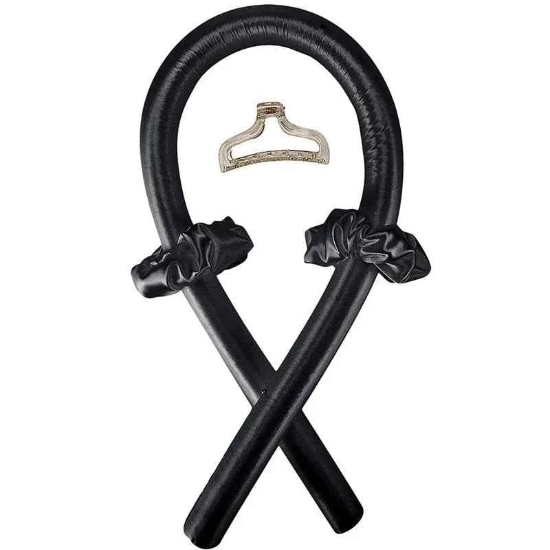 2pcs Heat Free Hair Curler Set - Satin Silk Sleeping Cap and Headwrap for Natural Curly Hair Care