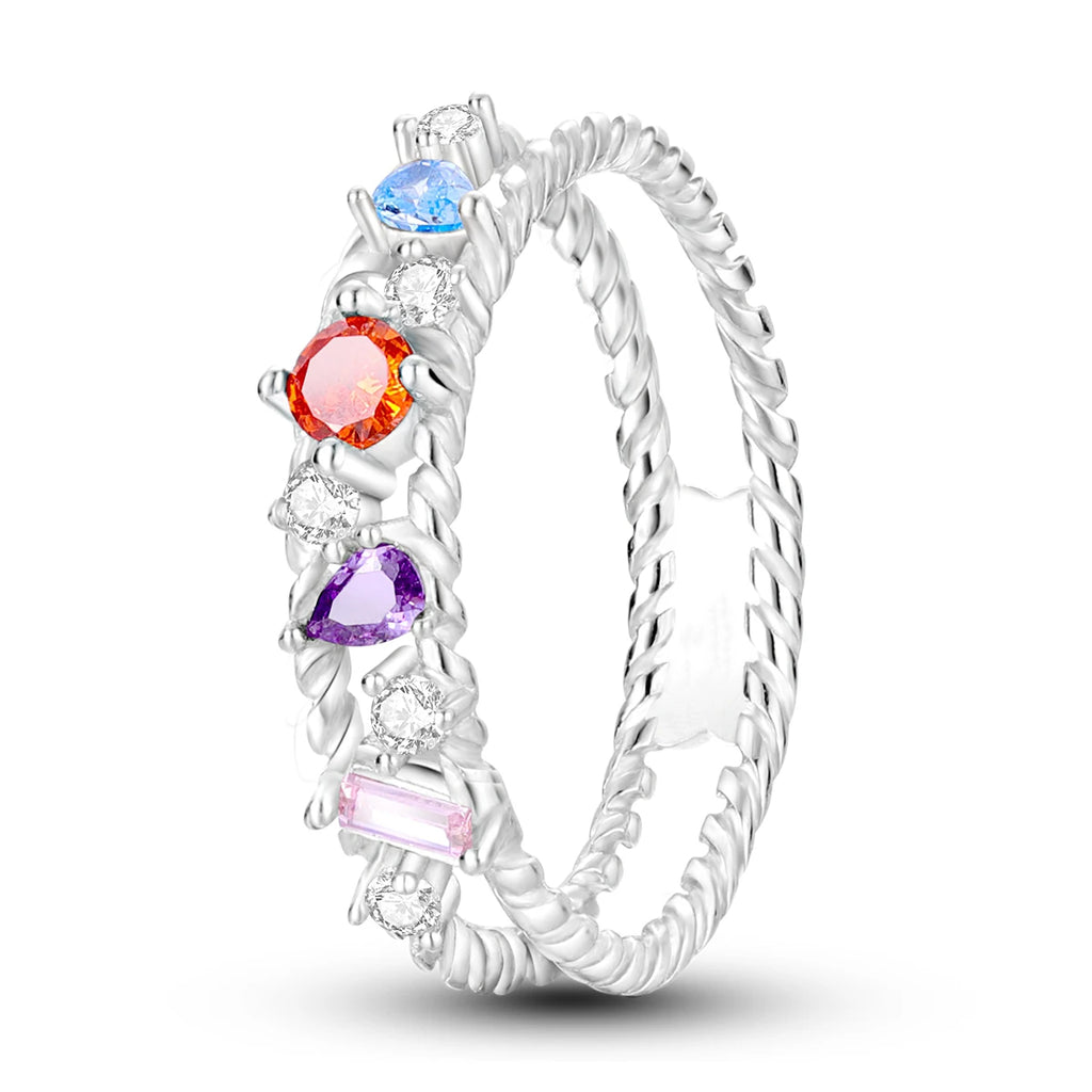 Silver-Plated Daisy Ring - Luxury Stackable Fine Jewelry for Any Occasion