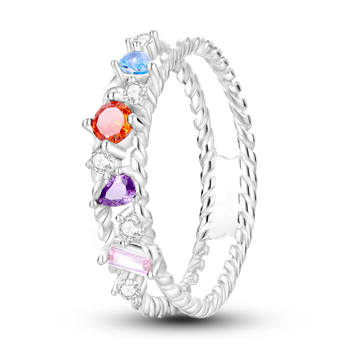 Silver-Plated Daisy Ring - Luxury Stackable Fine Jewelry for Any Occasion