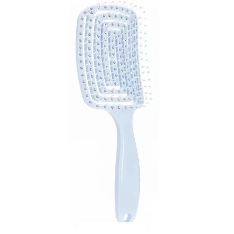 Elastic Massage Comb - 1Pcs Hollow Out Hair Brush for Scalp Massage, Detangling, and Fast Blow Drying Tool