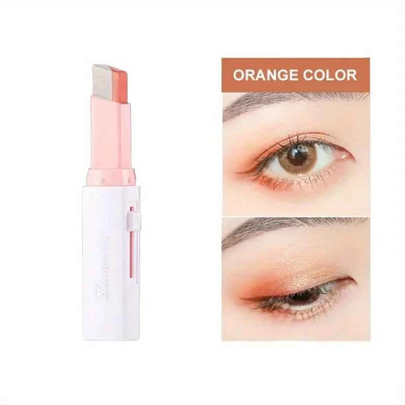 Two Color Gradient Eyeshadow Stick for Three Dimensional Natural Look Without Taking Off Makeup