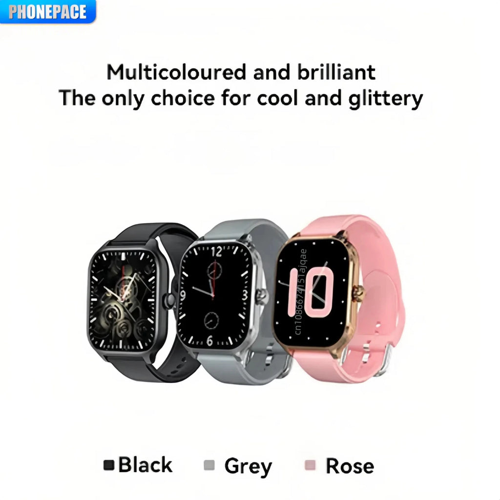 PHONEPACE H9 Smartwatch with Health Monitoring, Bluetooth Call, Remote Photography, Sleep Tracking, Multiple Sports Modes, Heart Rate & Blood Monitoring
