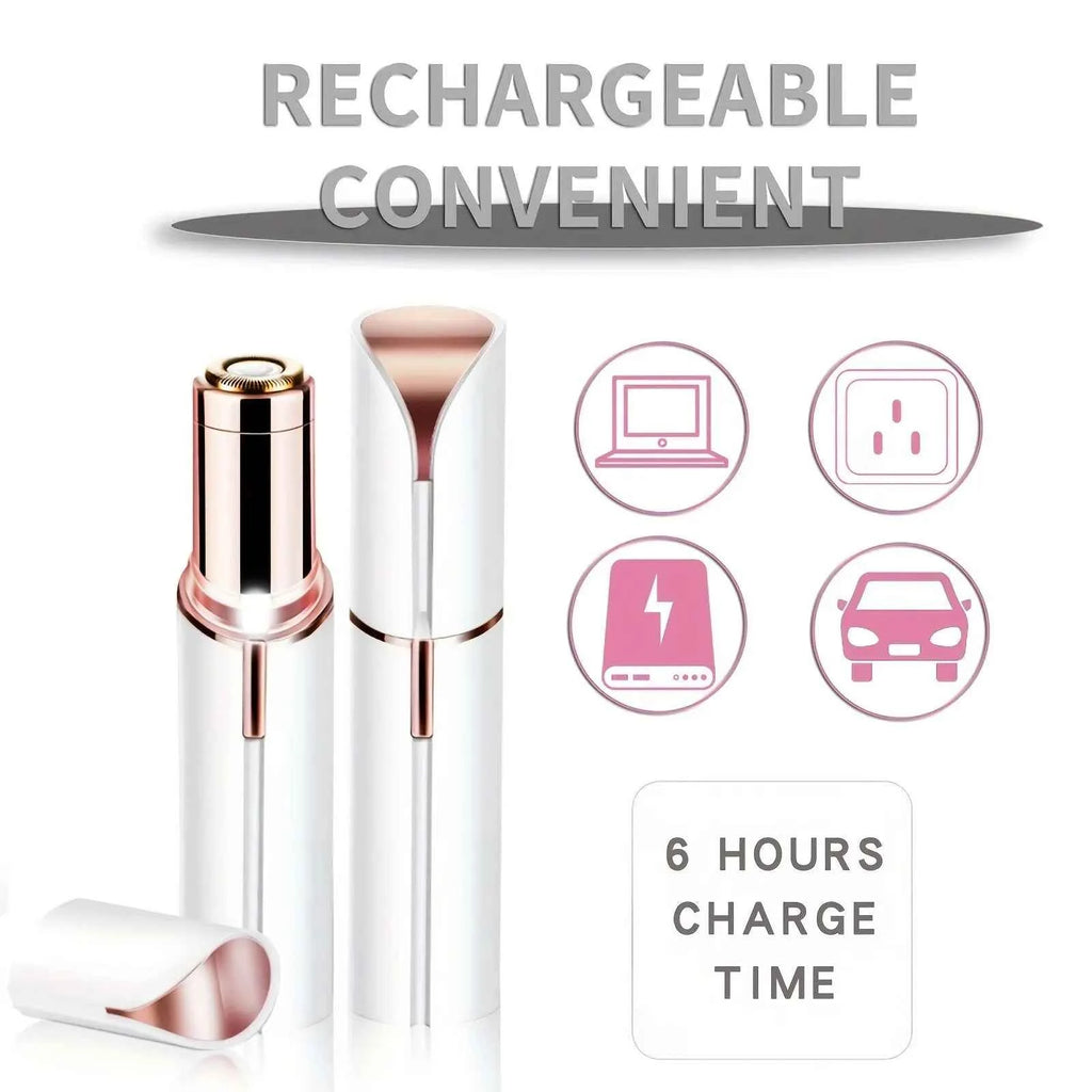 Portable Electric Hair Remover - Lipstick Shaped Painless Facial Hair Removal Shaver Tool for Women