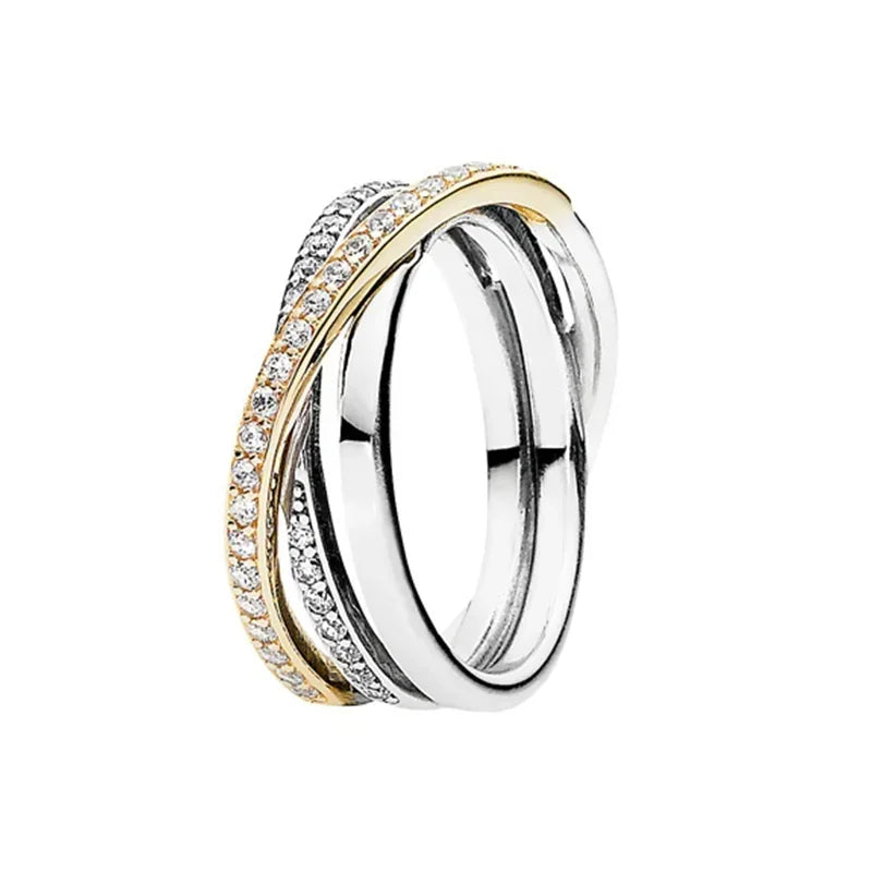 925 Sterling Silver Princess & Crystal Rings - Stunning 925 Sterling Silver Rings with Crystals