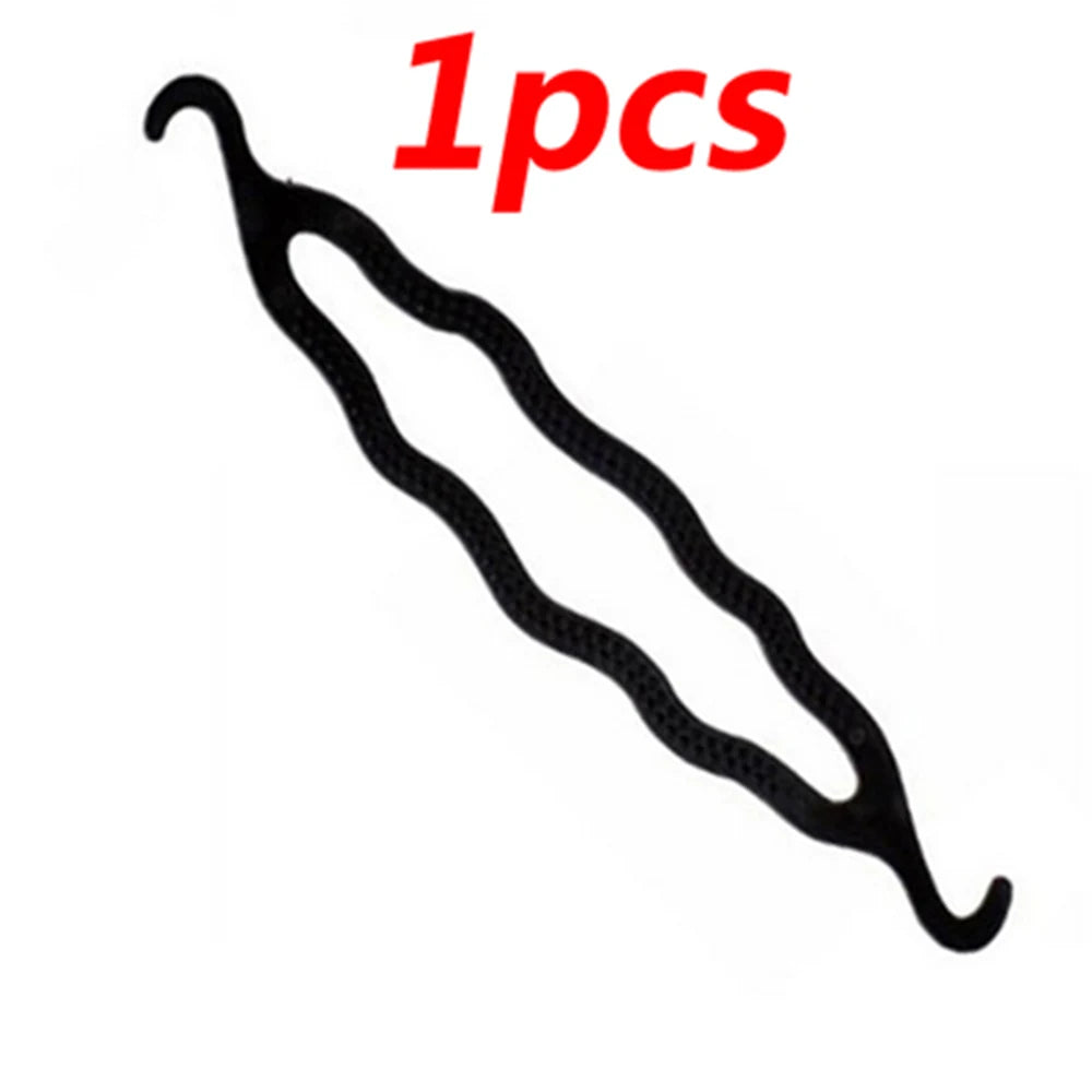 1-6 Pcs Set Magic Hair Braided Tool for Women and Girls - Donut Bun Maker Hairpins and Twist Hair Clip Styling Accessory