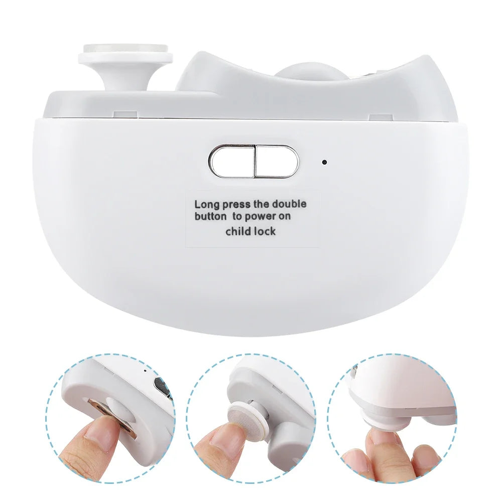 Rechargeable Electric Nail Trimmer for Babies and Adults with Light