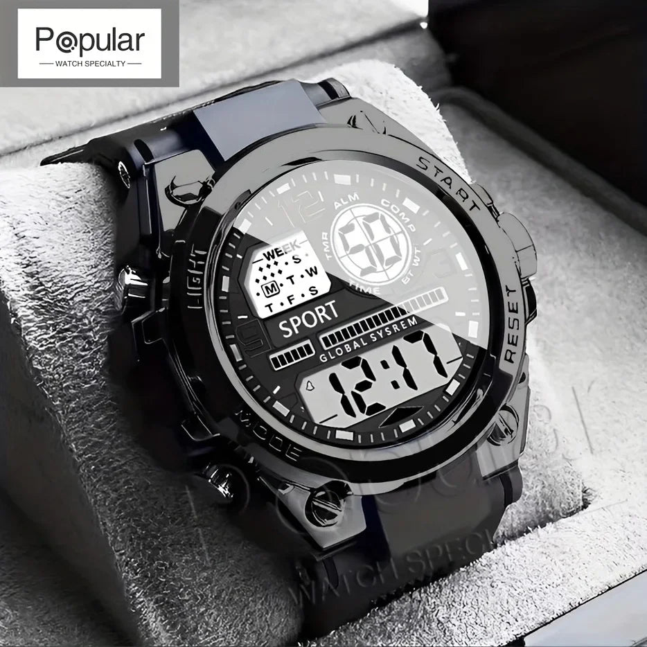 Outdoor Sports Digital Watch for Men and Women - Big Dial LED Alarm Digital Watch 1237 - Allurra Store