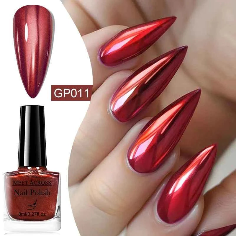 Metallic Nail Polish for Stunning Mirror Effect – 8ml