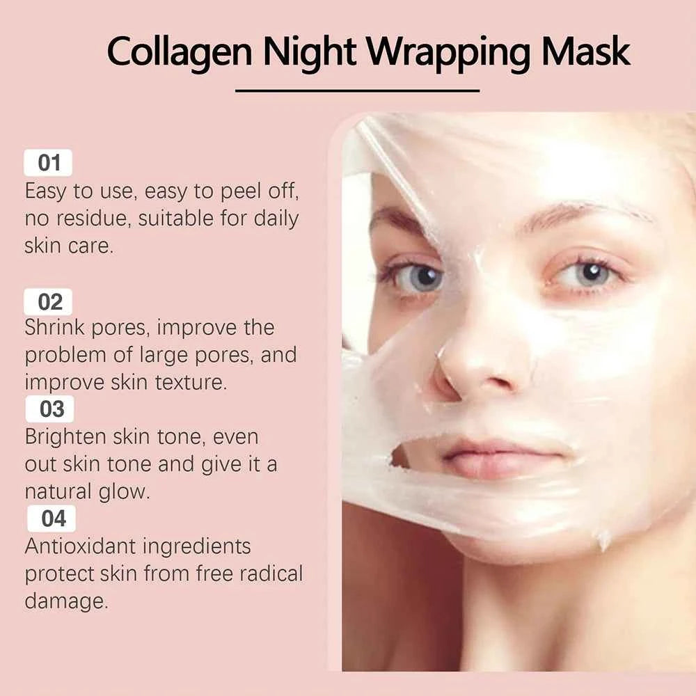 75g Collagen Peel Off Mask for Facial Moisturizing, Brightening, Hydrating, and Firming Skin Rejuvenation Care