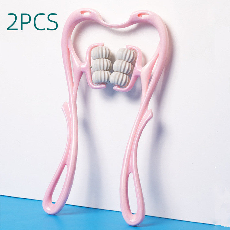 Multifunctional Manual Six-Wheel Neck Massager Roller for Pain Relief