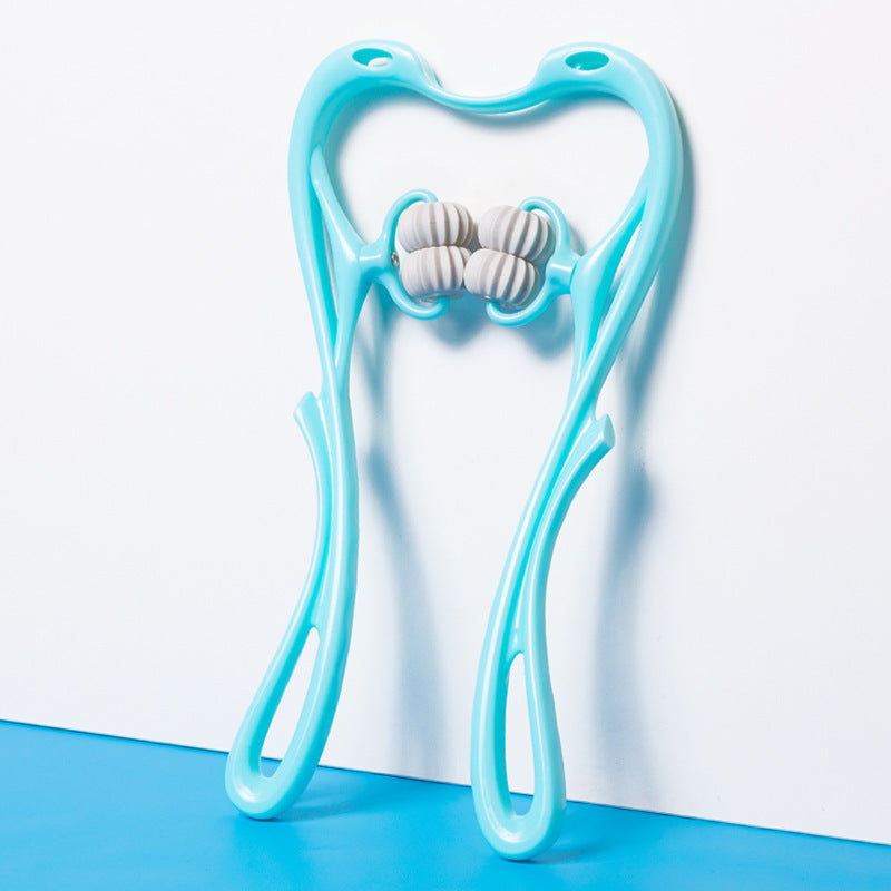 Multifunctional Manual Six-Wheel Neck Massager Roller for Pain Relief