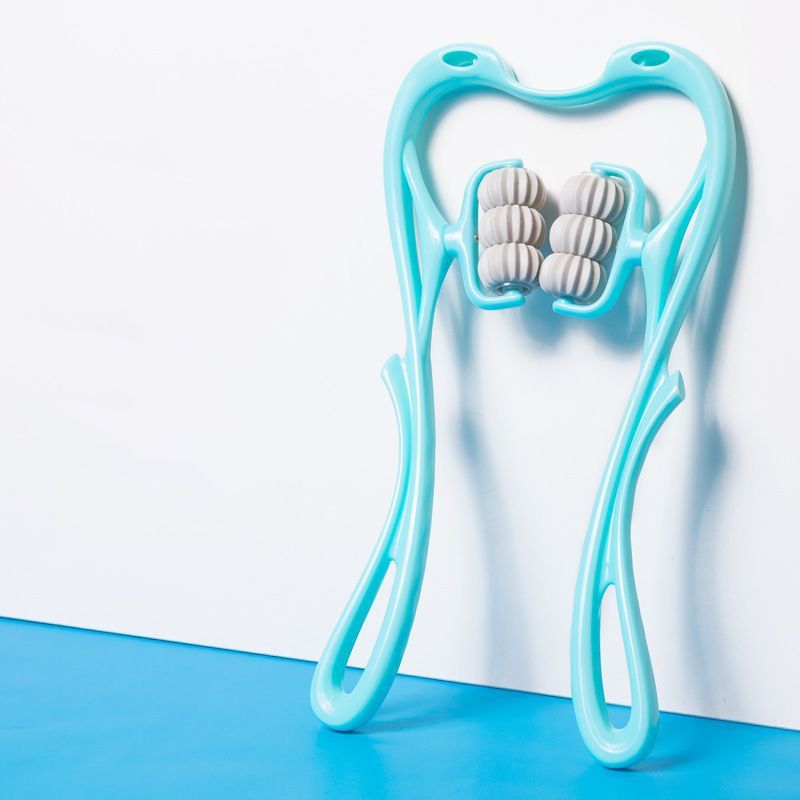 Multifunctional Manual Six-Wheel Neck Massager Roller for Pain Relief