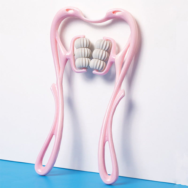 Multifunctional Manual Six-Wheel Neck Massager Roller for Pain Relief